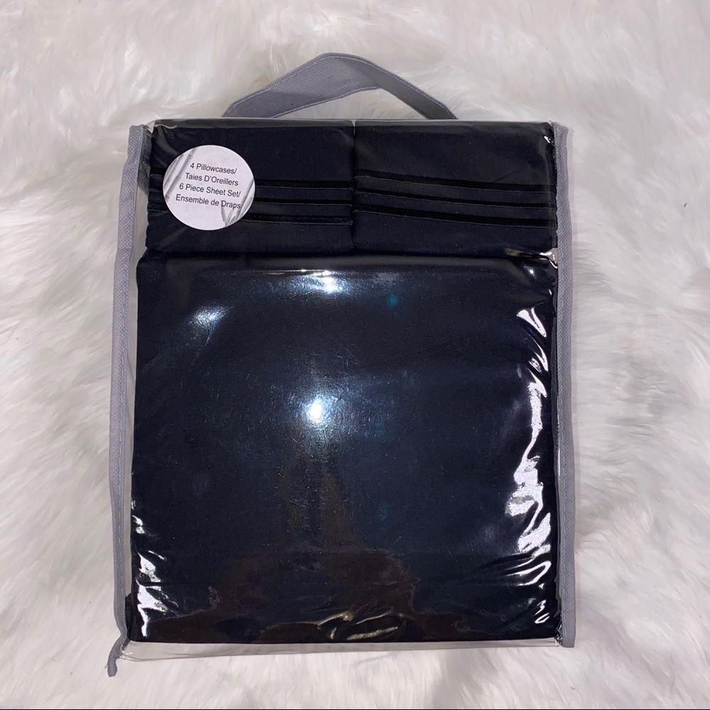✨FINAL STOCK✨Full 6pc Black Bedsheets - Picture 2 of 5